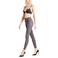 Falke Cotton Touch Leggings - Anthramix Grey