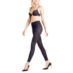 Falke Cotton Touch Leggings - Marine Navy