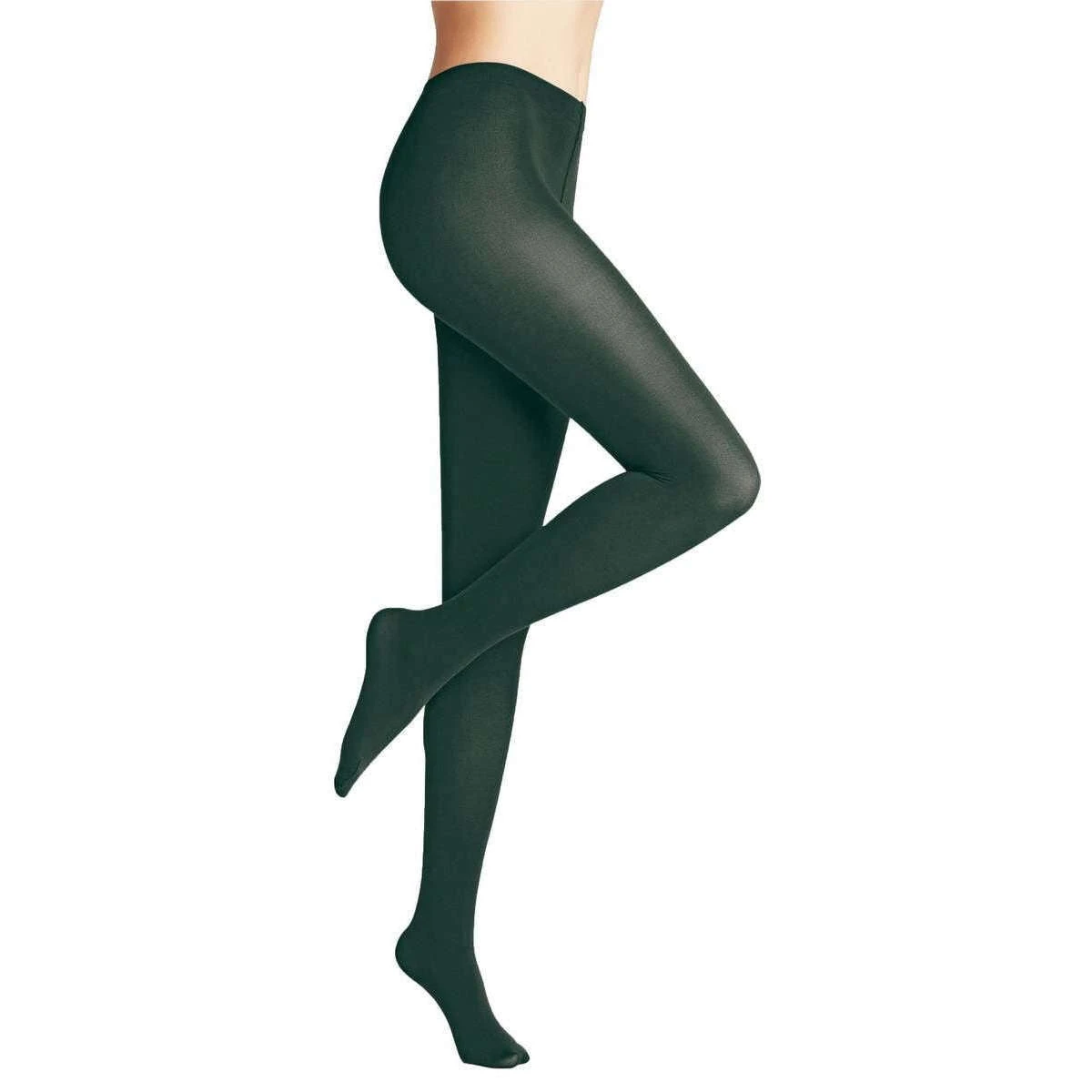 Falke Cotton Touch Tights - Pine Grove Green - Image 3