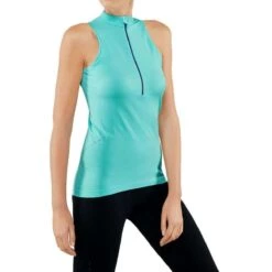 Falke Enjoy Zip Up T-Shirt - Turquoise