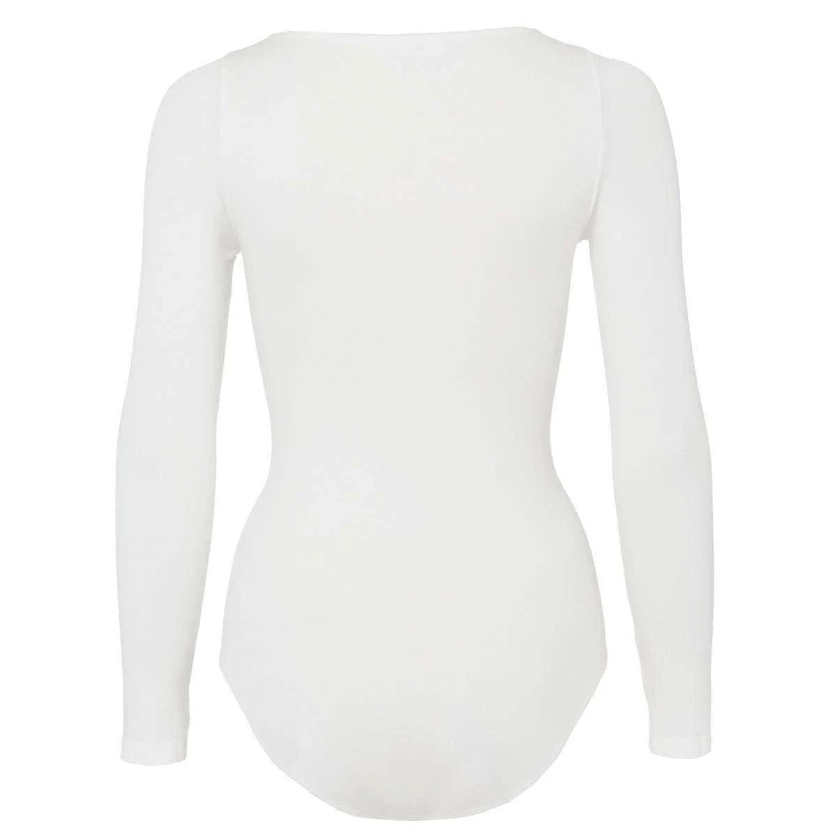 Falke Fine Cotton Long Sleeved Bodysuit - Ivory - Image 4
