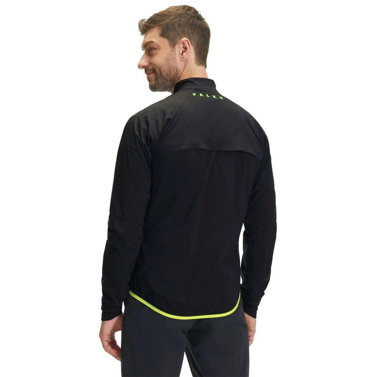 Falke Light Biking Jacket - Black/Lime Green - Image 3