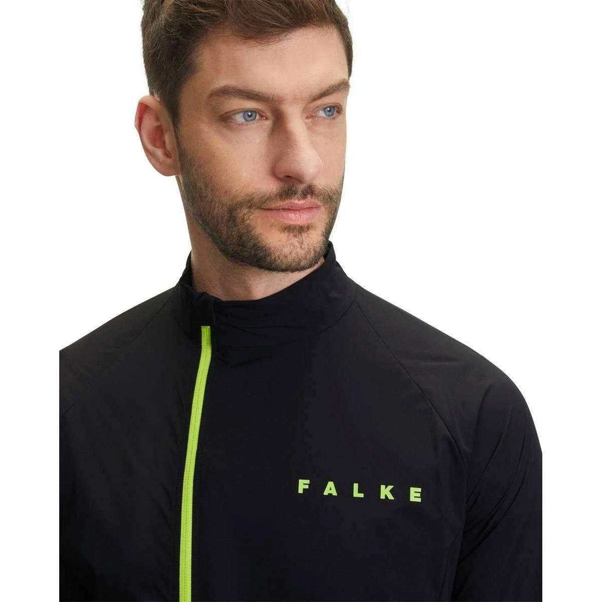 Falke Light Biking Jacket - Black/Lime Green - Image 4