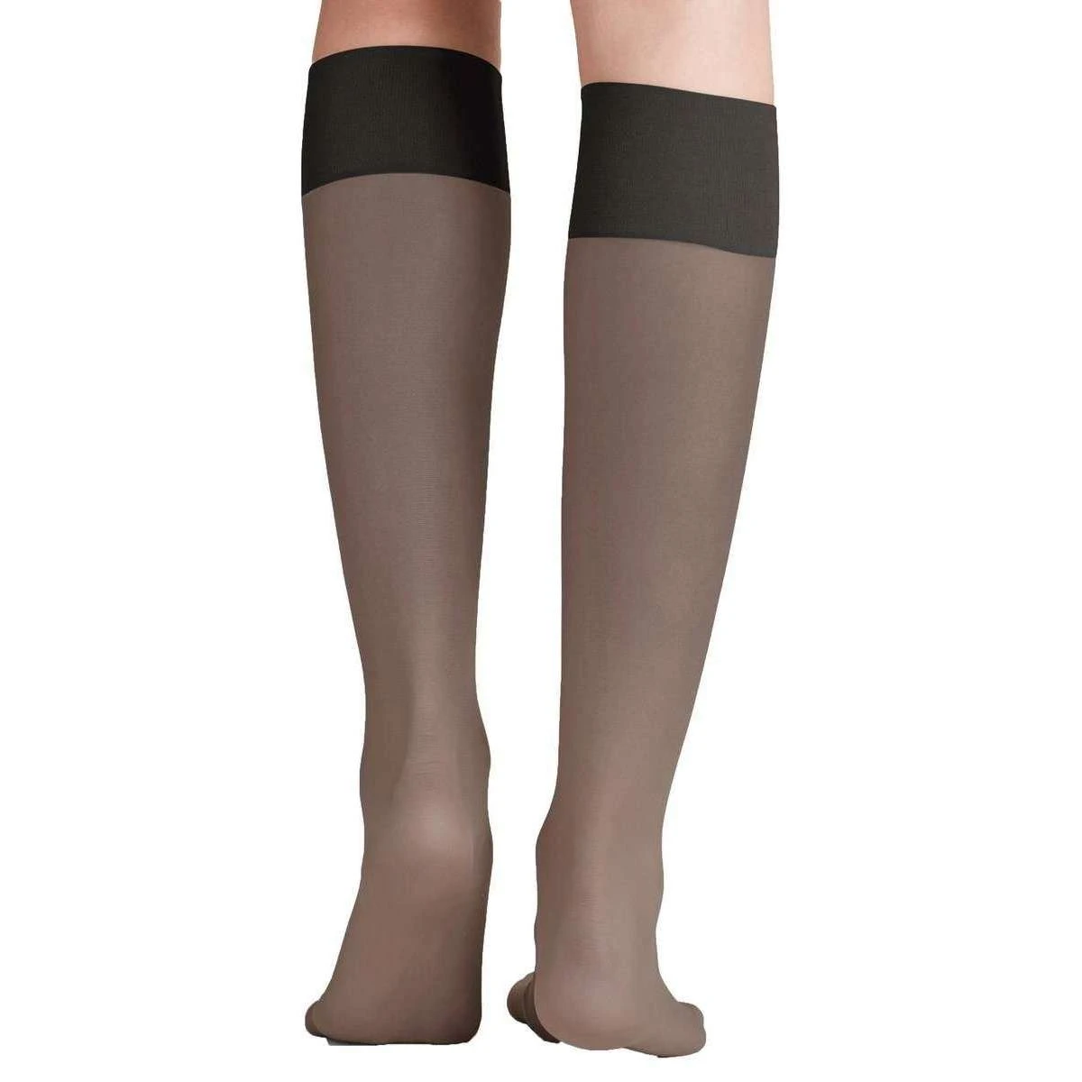 Falke Pure Matt 20 Denier Knee High Stockings - Anthracite Grey - Image 2