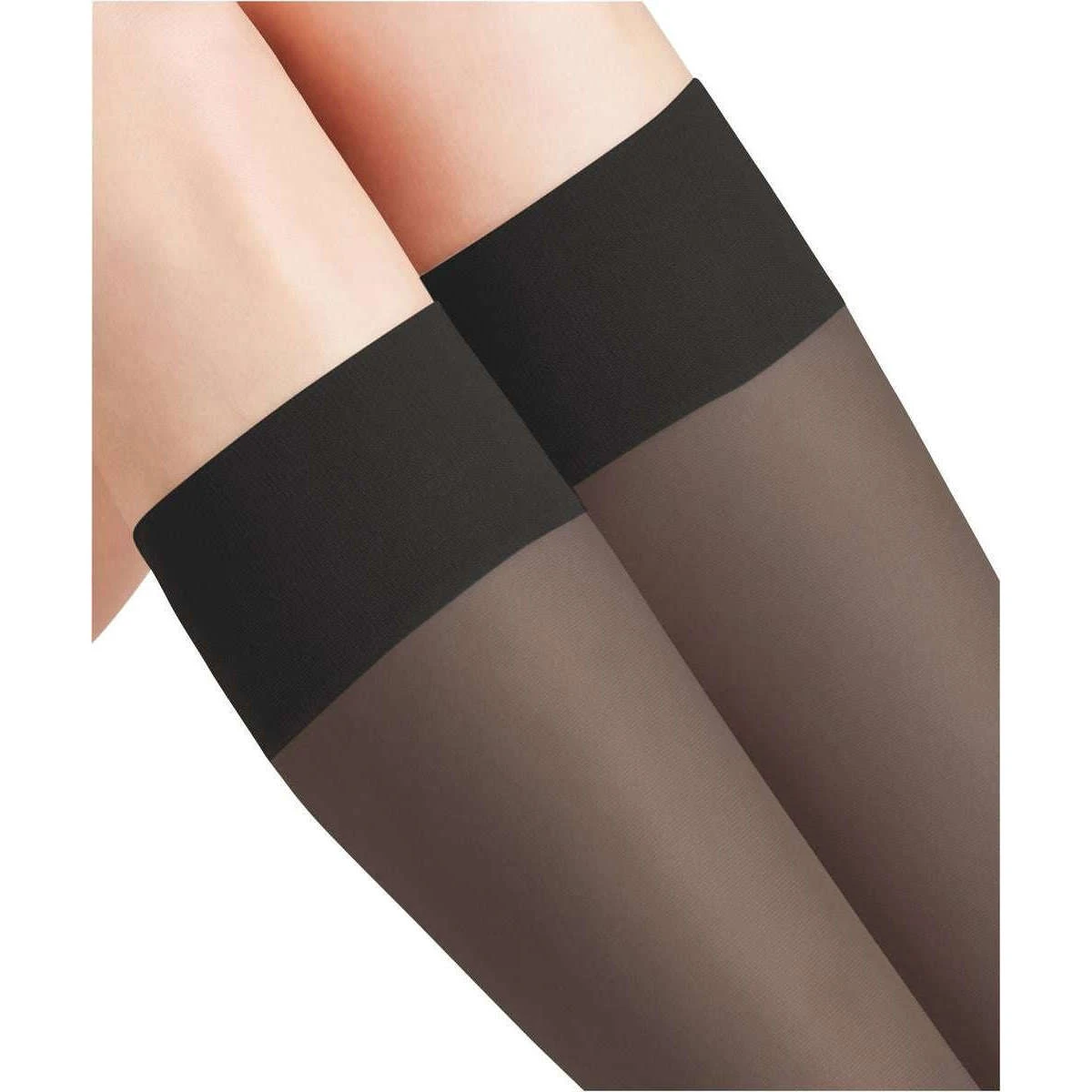 Falke Pure Matt 20 Denier Knee High Stockings - Anthracite Grey - Image 5