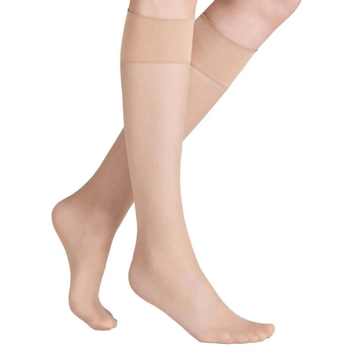 Falke Pure Matt 20 Denier Knee High Stockings - Crystal Cream - Image 3