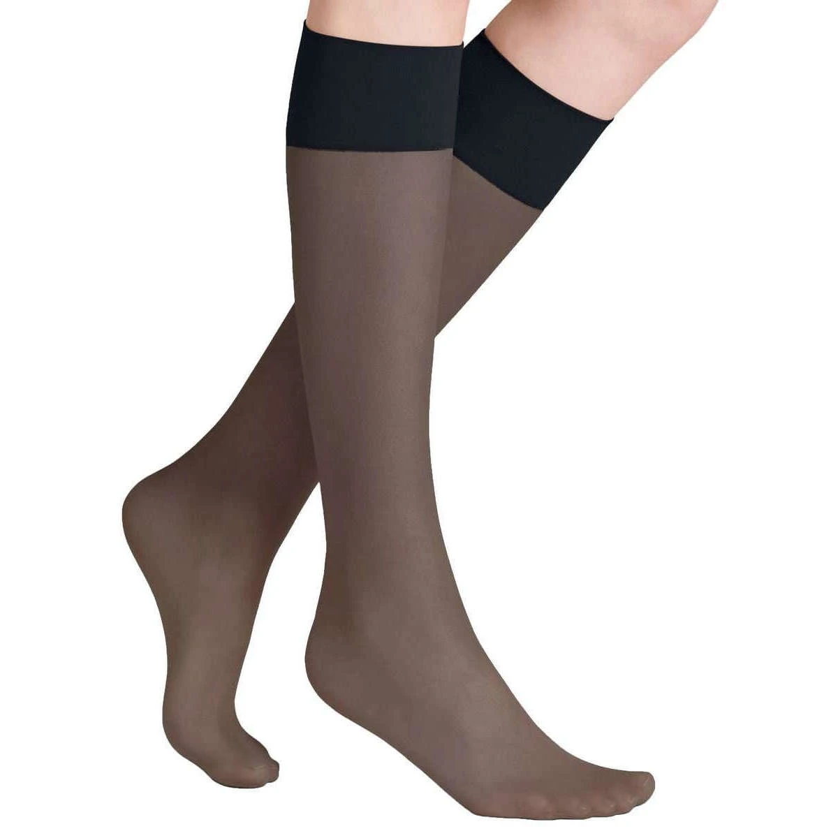 Falke Pure Matt 20 Denier Knee High Stockings - Marine Navy - Image 3