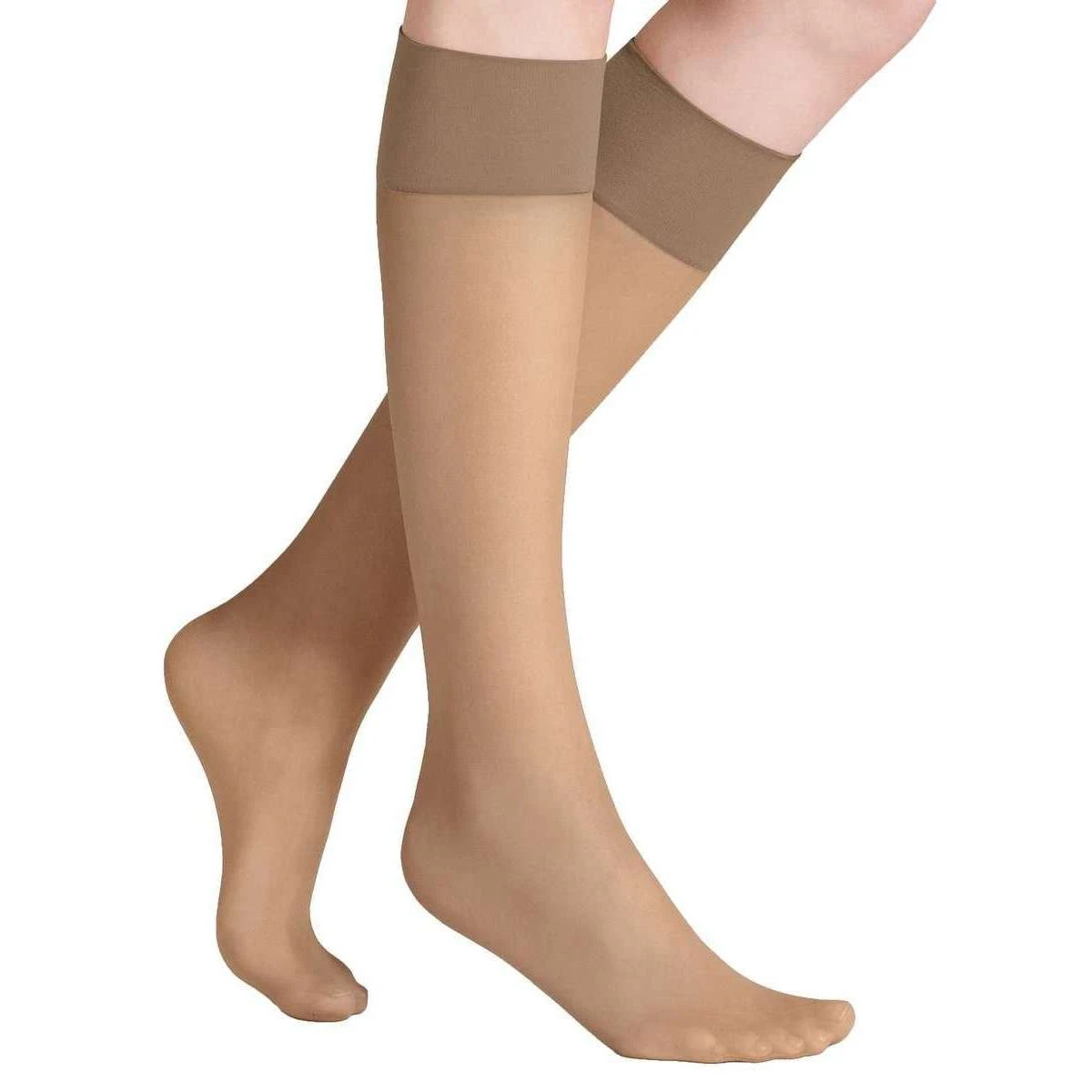 Falke Pure Matt 20 Denier Knee High Stockings - Powder Tan - Image 3