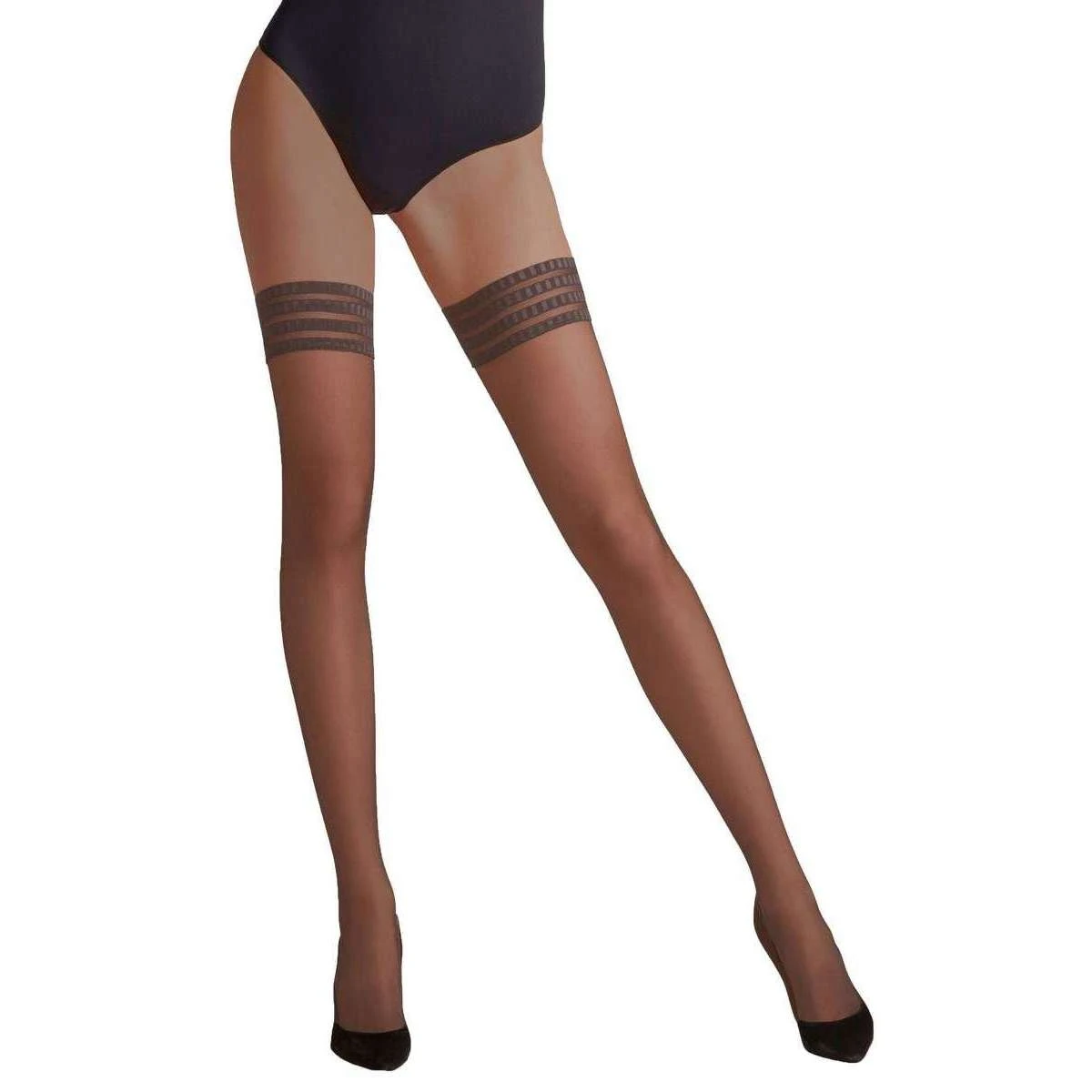 Falke Pure Matt 20 Denier Stay Up Stockings - Brenda Brown - Image 4