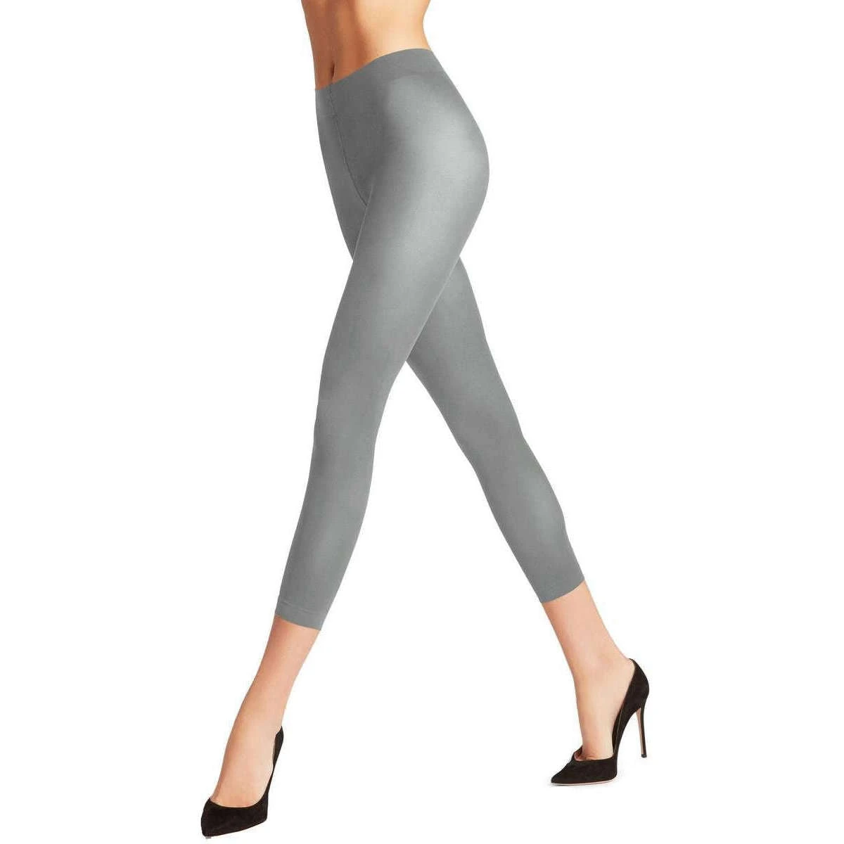 Falke Pure Matt 50 Denier Capri Leggings - Lunar Grey