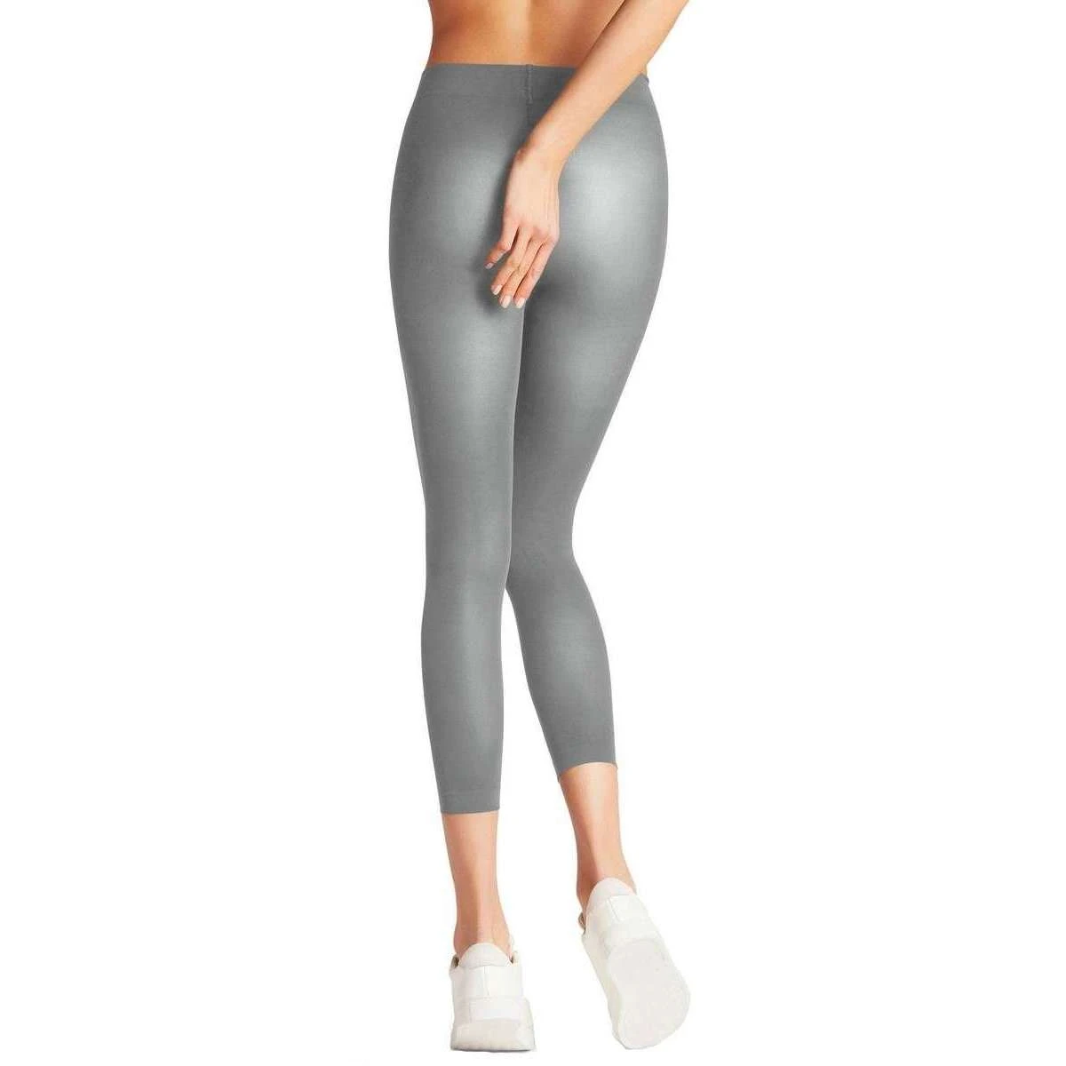 Falke Pure Matt 50 Denier Capri Leggings - Lunar Grey - Image 2