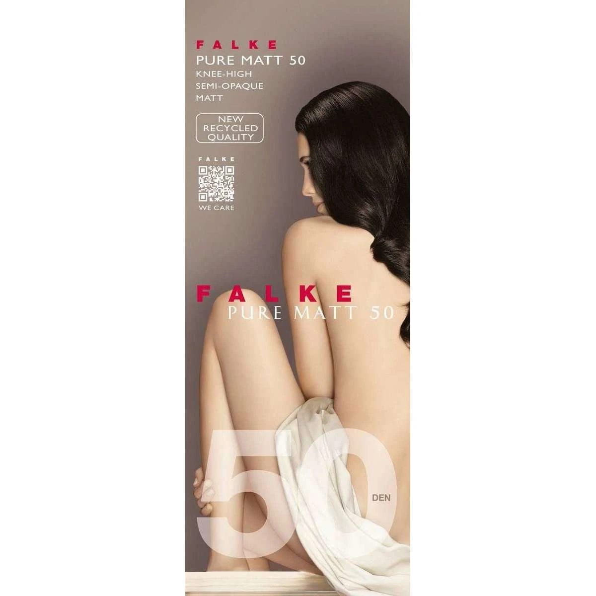 Falke Pure Matt 50 Denier Knee-High Tights - Burgundy - Image 6