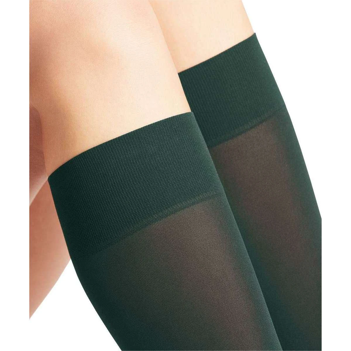 Falke Pure Matt 50 Denier Knee-High Tights - Pine Grove Green - Image 4