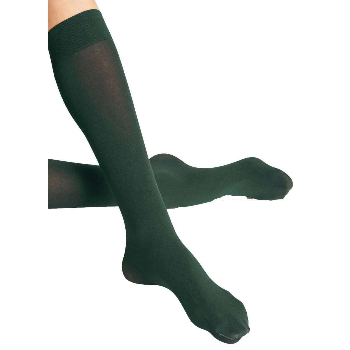 Falke Pure Matt 50 Denier Knee-High Tights - Pine Grove Green - Image 5