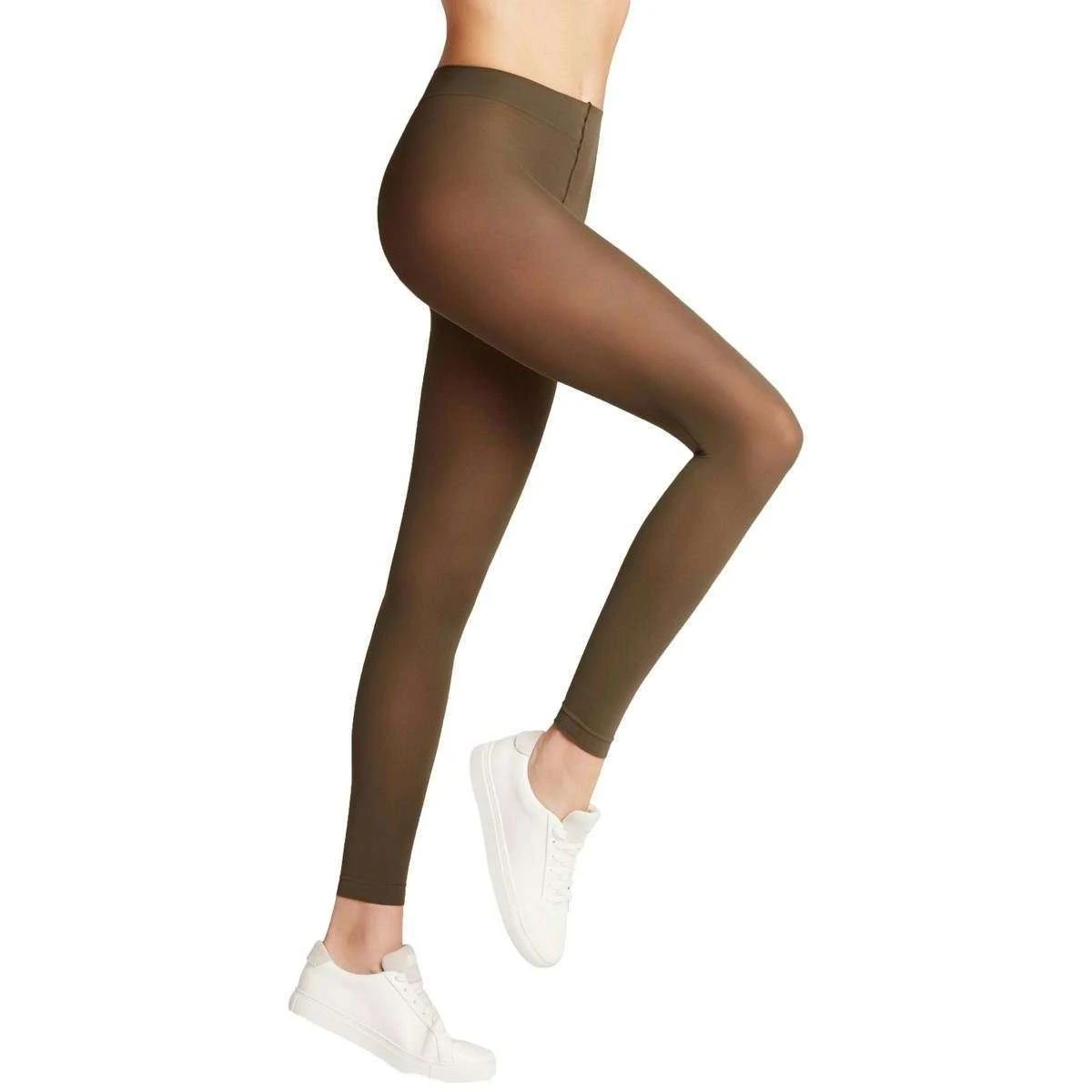 Falke Pure Matt 50 Denier Leggings - Military Khaki - Image 3