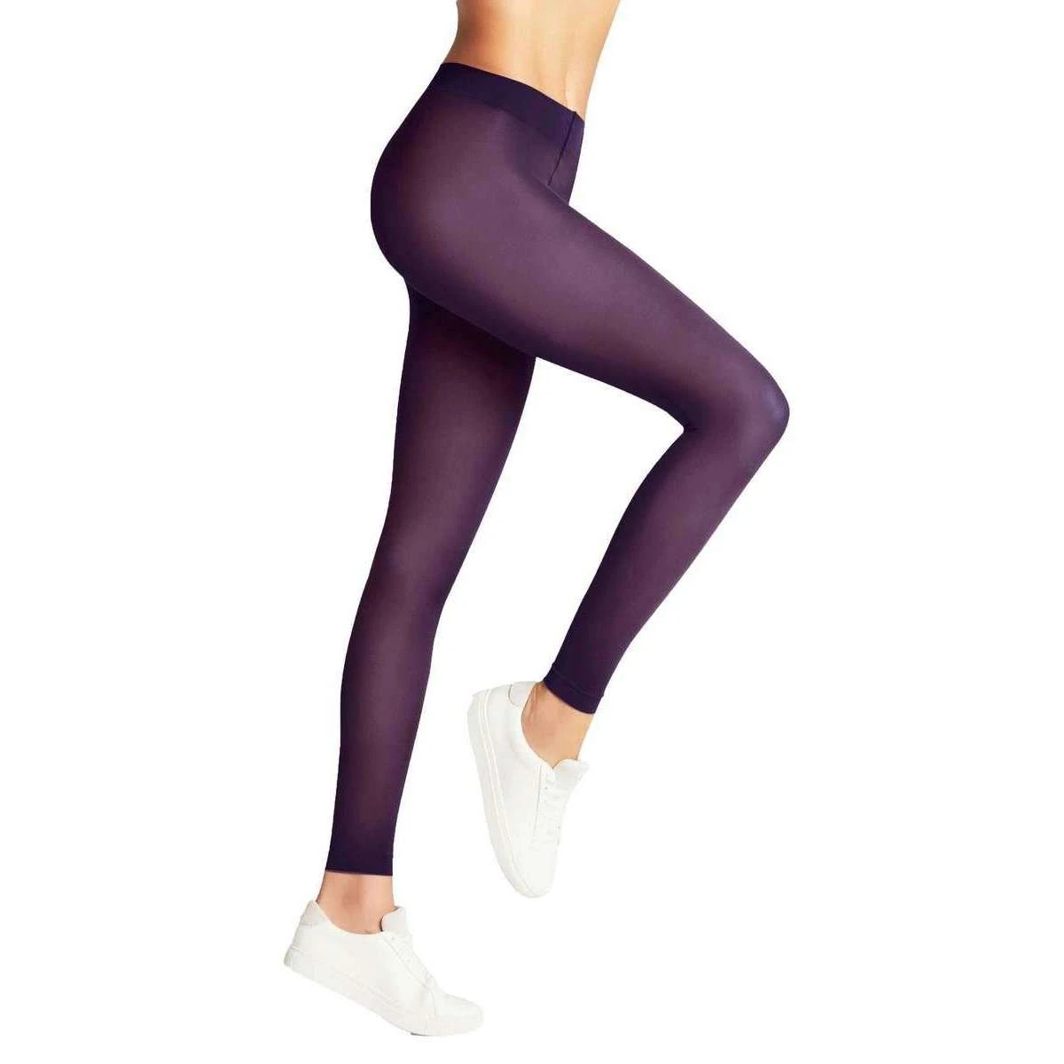 Falke Pure Matt 50 Denier Leggings - Royal Plum Purple - Image 3