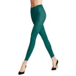 Falke Pure Matt 50 Denier Leggings - Verdigris Green