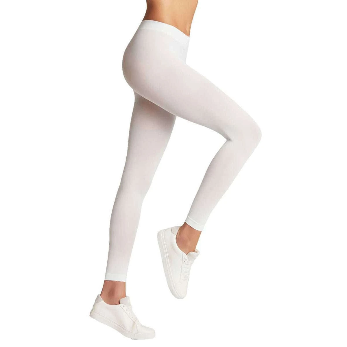 Falke Pure Matt 50 Denier Leggings - White - Image 2