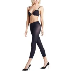 Falke Pure Matte 50 Den Capri Leggings - Marine Navy