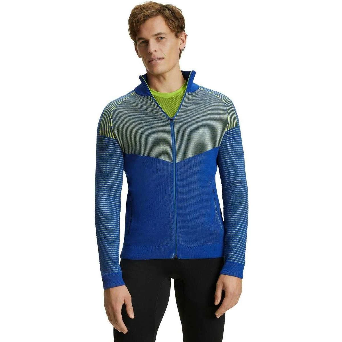 Falke Running Zip Jacket - Yve Blue/Green - Image 2