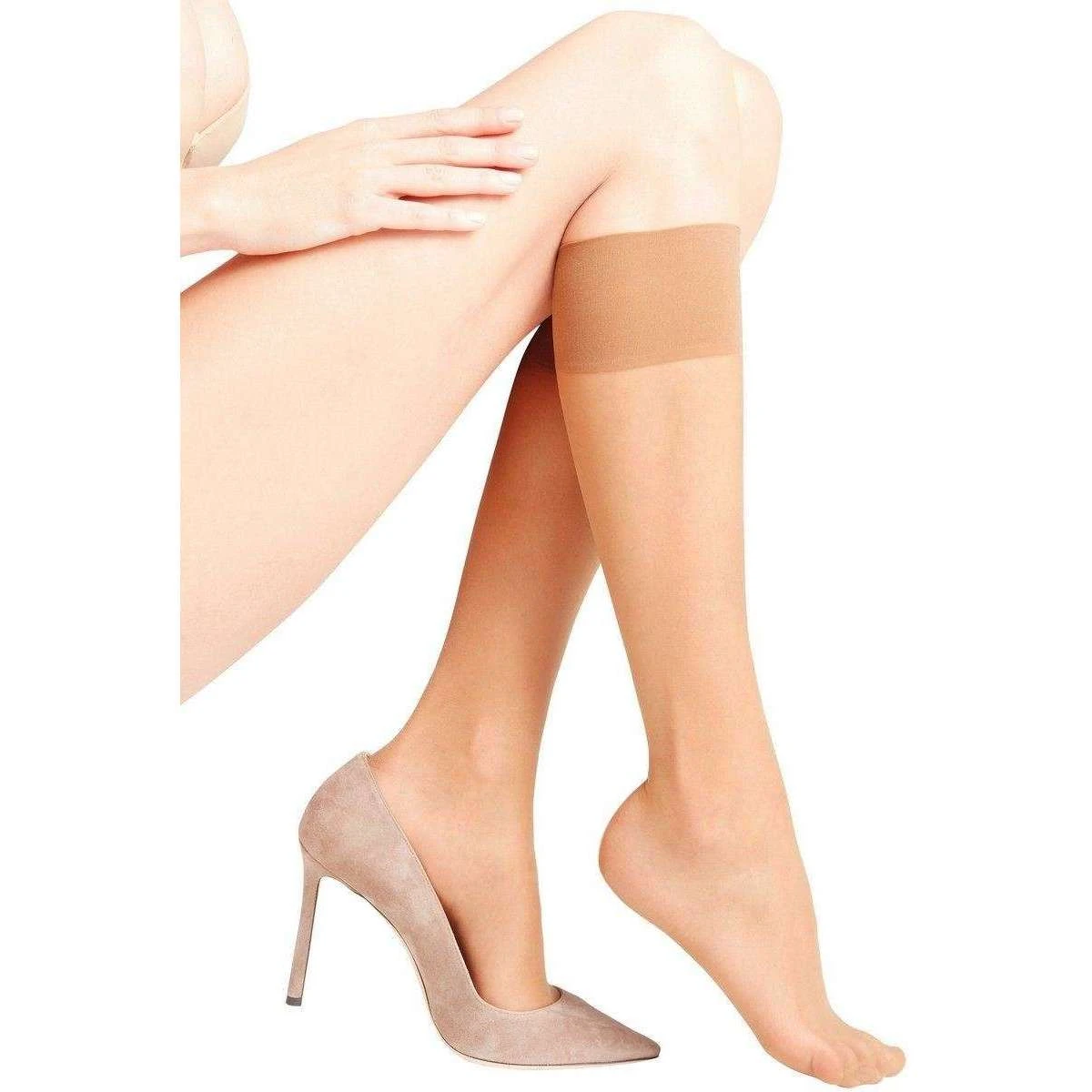 Falke Seidenglatt 15 Den Knee High Tights - Sun Tan