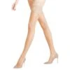 Falke Seidenglatt 15 Den Stay Up Transparent Floral Stockings - Powder Beige