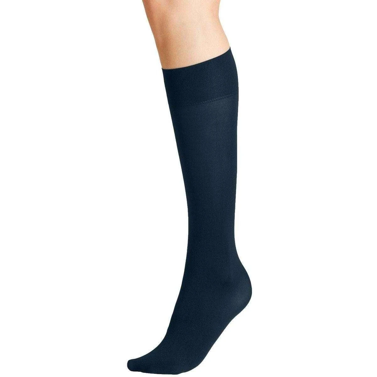 Falke Seidenglatt 40 Den Knee High Tights - Marine Navy - Image 2
