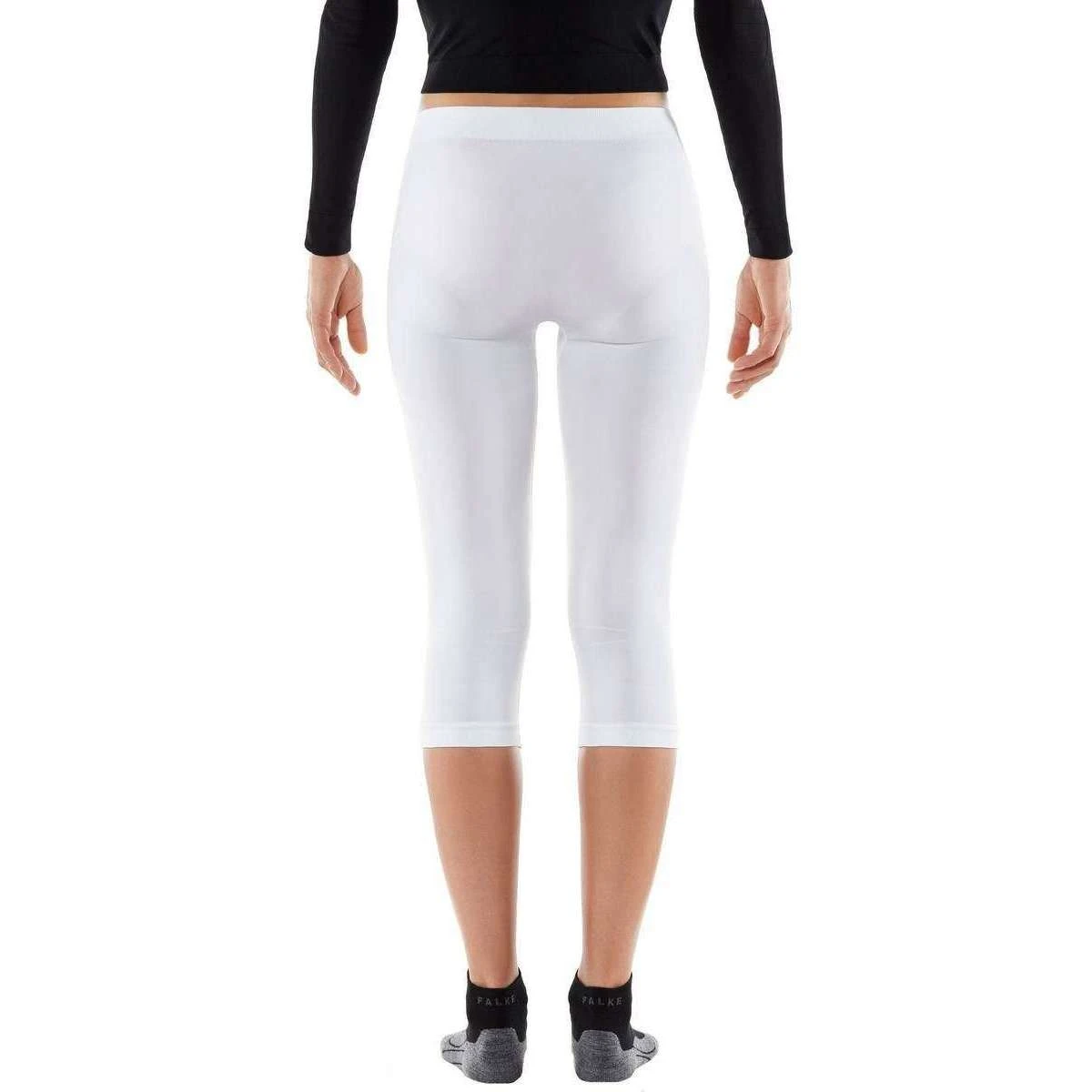Falke Warm Tight Fit 3/4 Tights - White - Image 3
