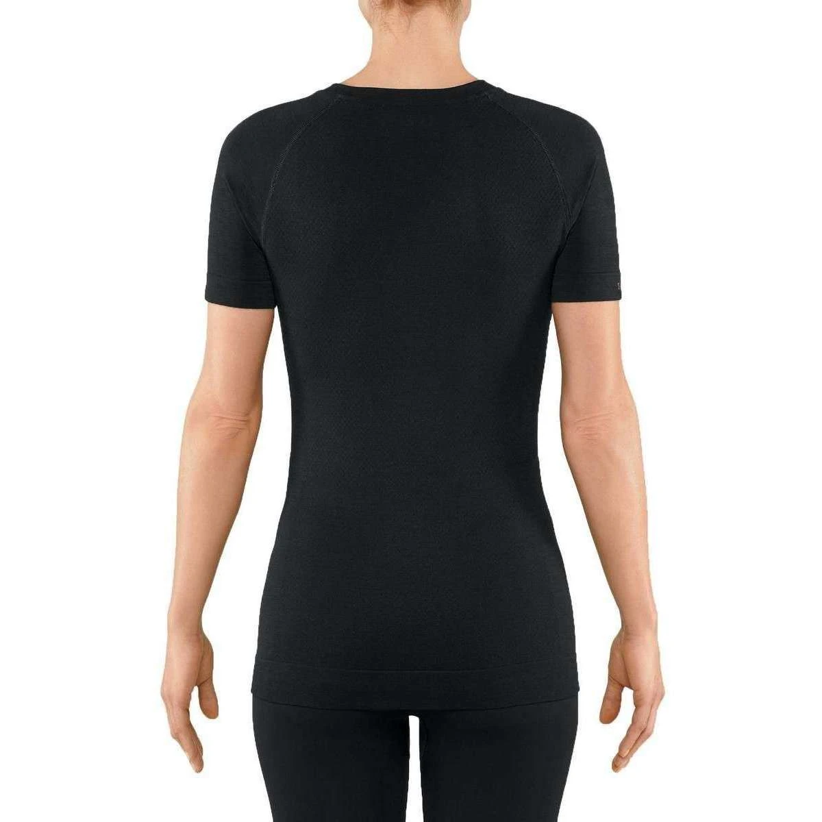 Falke Wool Tech Light Short Sleeved T-Shirt - Black - Image 2