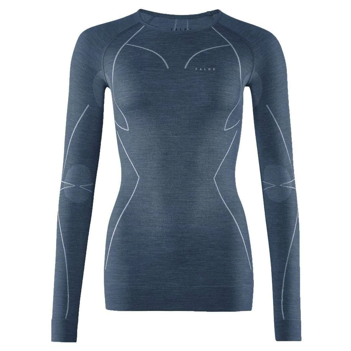 Falke Wool Tech Long Sleeved T-Shirt - Capitain Blue - Image 3