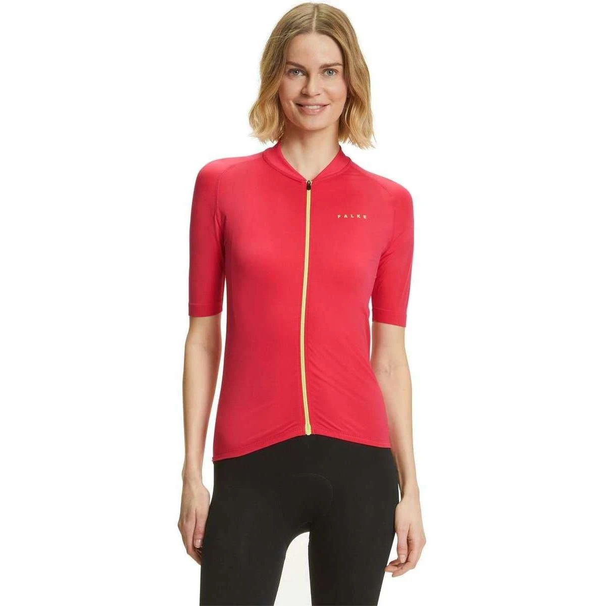 Falke Zipped Biking Shirt - Rose Pink - Image 2