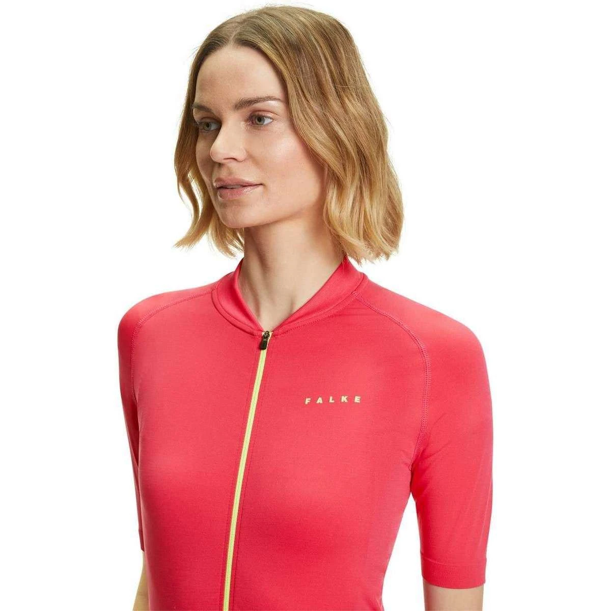 Falke Zipped Biking Shirt - Rose Pink - Image 4