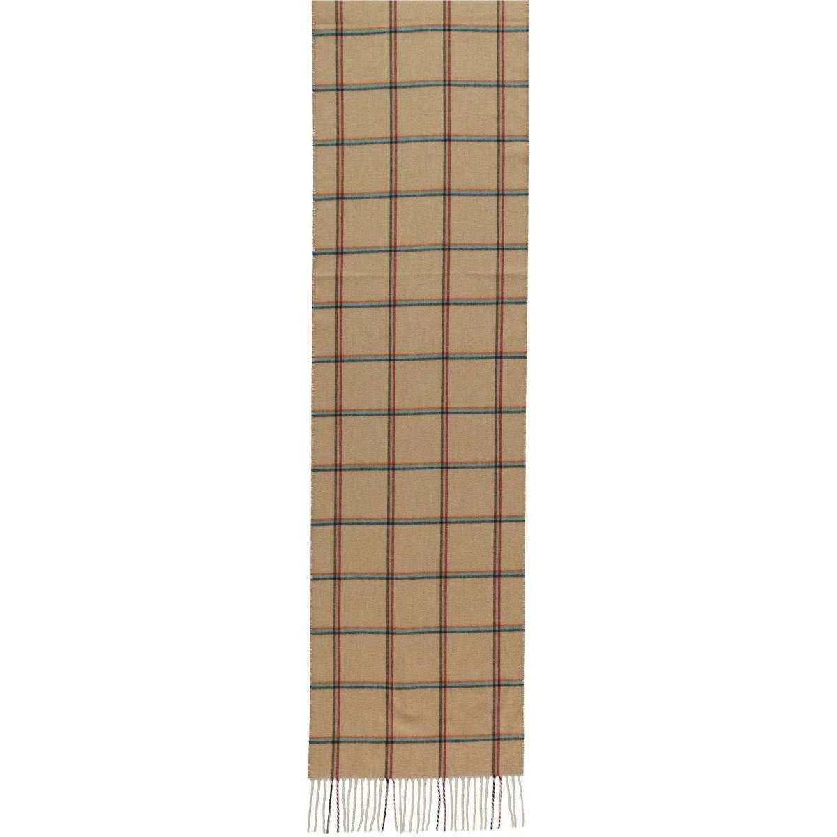Fraas Recycled Modern Rupert Check Scarf - Camel Beige - Image 2