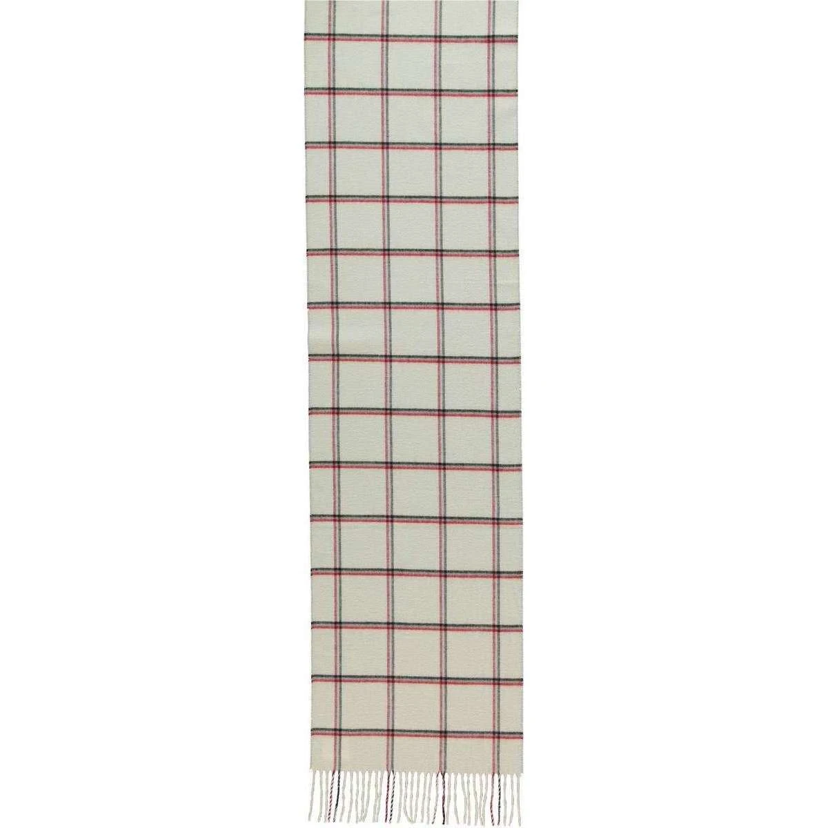 Fraas Recycled Modern Rupert Check Scarf - Cream - Image 2