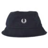 Fred Perry Pique Bucket Hat - Navy/Snow White