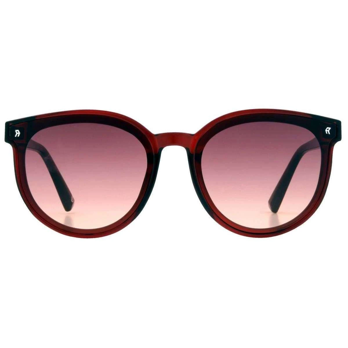 French Connection Oversized Round Sunglasses - Dark Wine Burgundy - Image 2