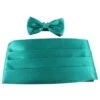 Knightsbridge Neckwear Bow Tie And Cummerbund Set - Teal