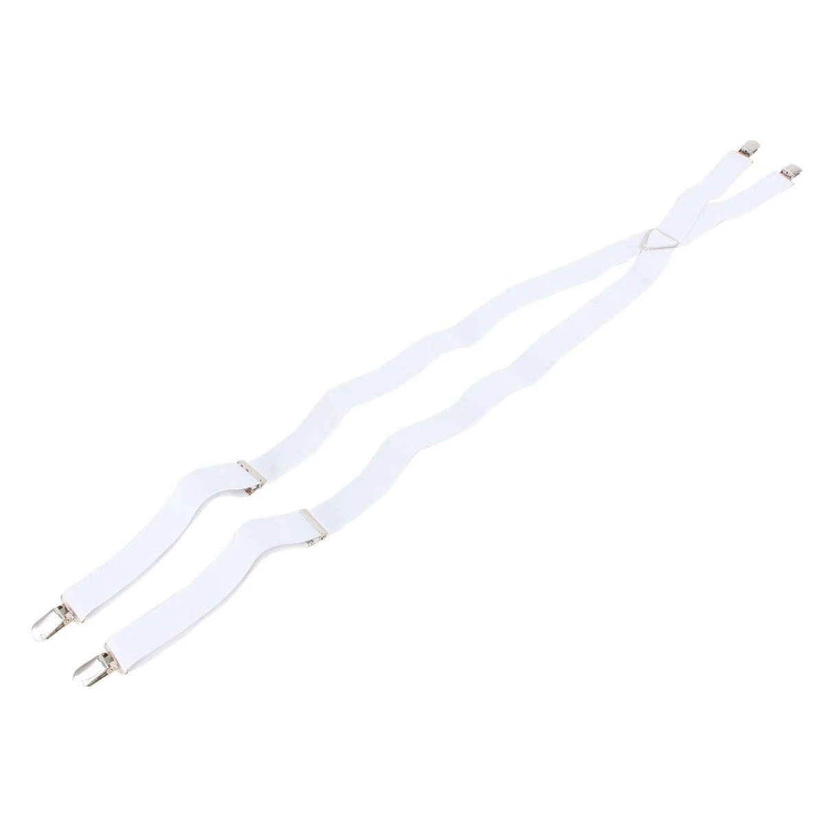 Knightsbridge Neckwear Clip On Braces - White - Image 3