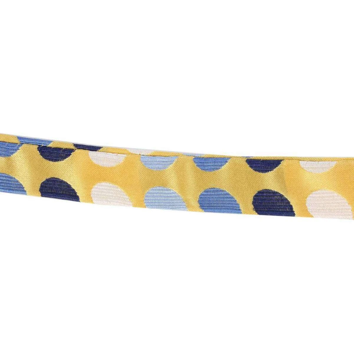Knightsbridge Neckwear Multi Spot Silk Bow Tie - Yellow/Blue/White - Image 3