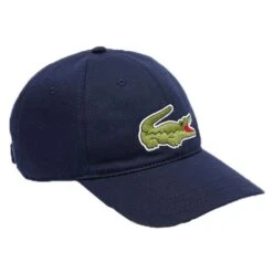 Lacoste Embroidered Croc Organic Cotton Twill Cap - Navy