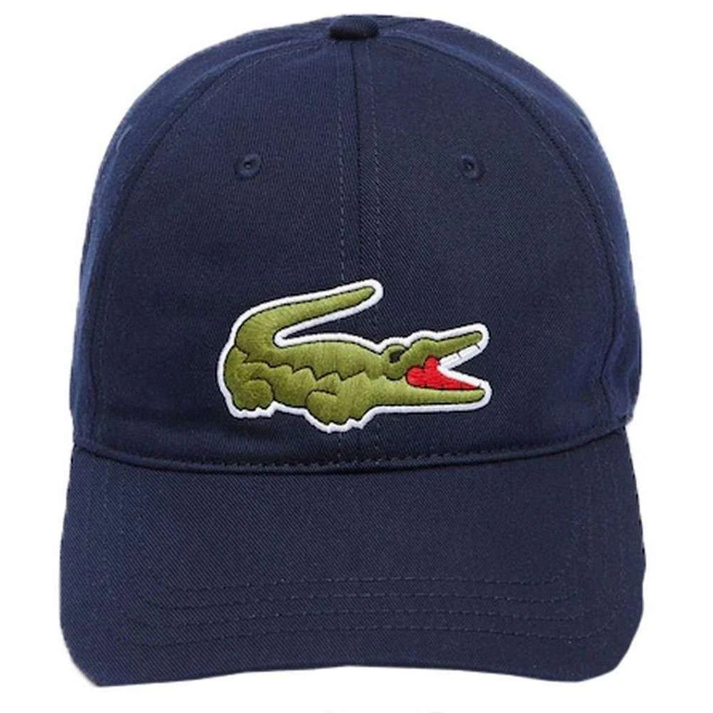 Lacoste Embroidered Croc Organic Cotton Twill Cap - Navy - Image 2
