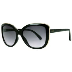 Lipsy London Classic Cat Eye Sunglasses - Black/Gold