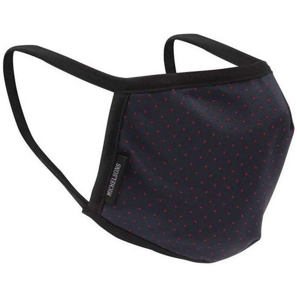 Michelsons Of London Pin Dot Face Covering - Navy/Red