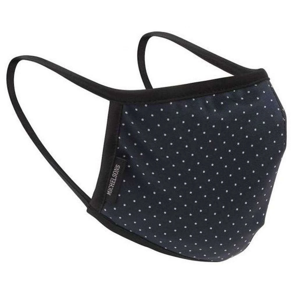Michelsons Of London Pin Dot Face Covering - Navy/White