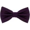 Michelsons Of London Plain Silk Bow Tie - Purple
