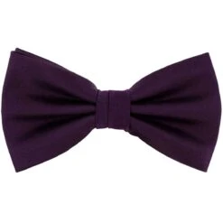 Michelsons Of London Plain Silk Bow Tie - Purple