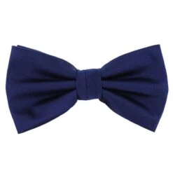 Michelsons Of London Plain Silk Bow Tie - Royal Blue