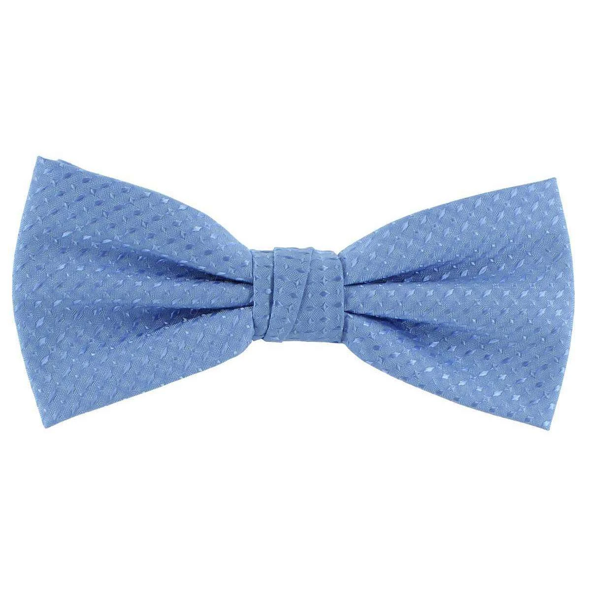 Michelsons Of London Semi Plain Bow Tie And Pocket Square Set - Ice Blue - Image 2