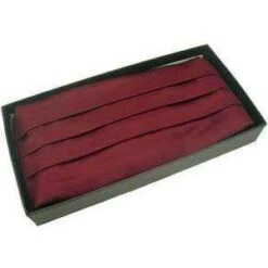 Michelsons Of London Silk Cummerbund - Wine Red