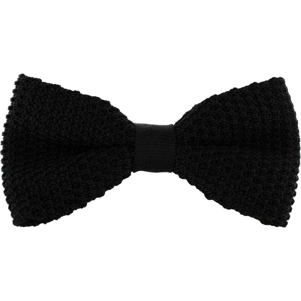 Michelsons Of London Silk Knitted Bow Tie - Black